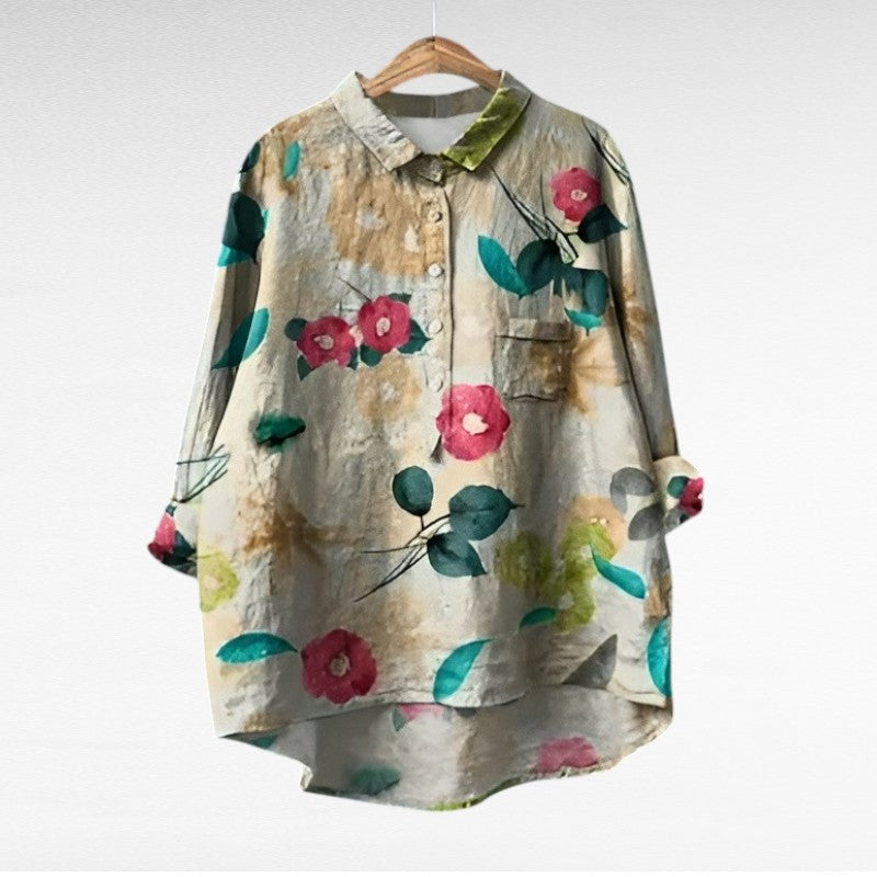 Camille | Blusa de verano de lino transpirable
