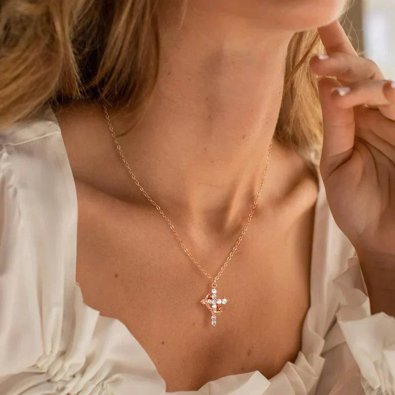 Bloom ™ | Kruis & Kroon Ketting - Aurora Classics