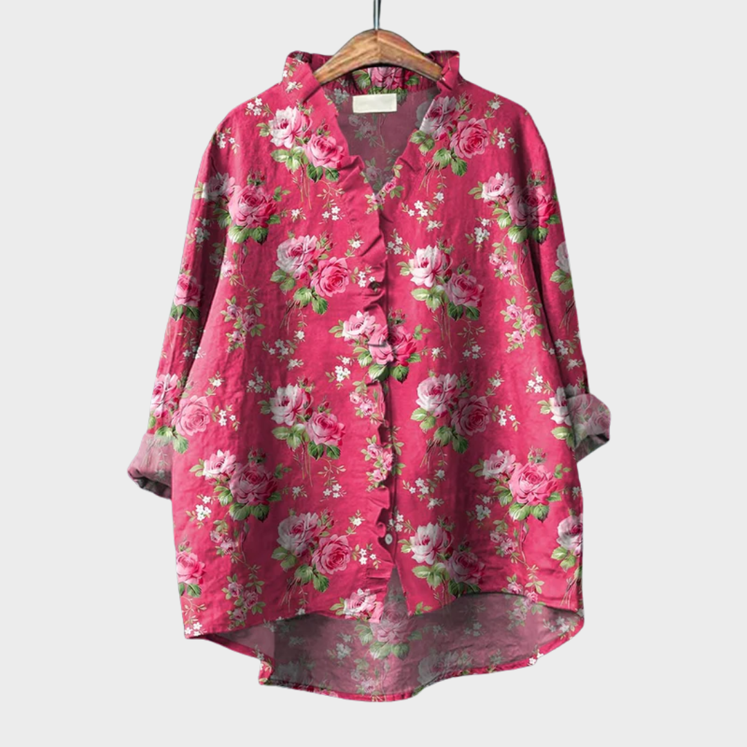 Tara | Blusa elegante de verano de lino para mujer