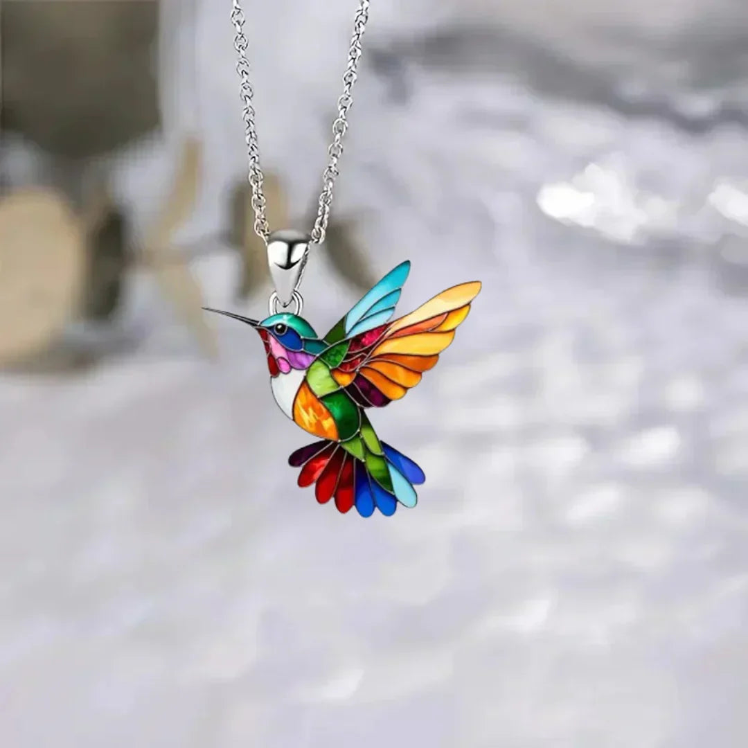 Hermoso collar de colibrí con aretes de regalo – Oferta por tiempo limitado