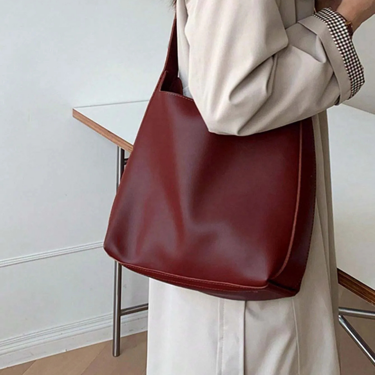 Bolso Tote de Hombro Alto "Aurora" Minimalista