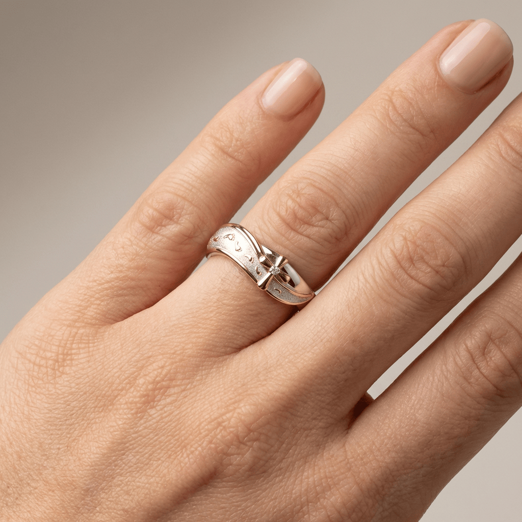 El anillo del viaje — alianza de plata de madre