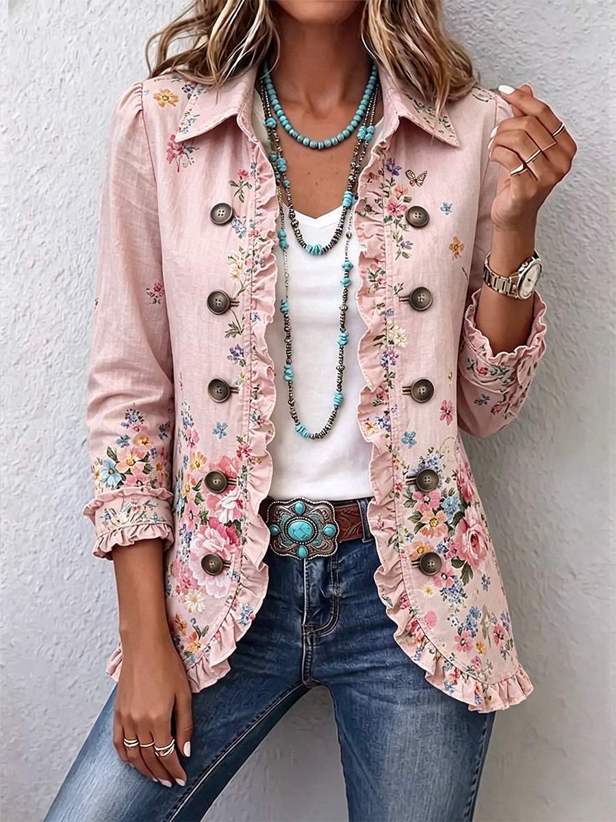 Sobrecamisa Carolina - Estampado Floral con Botones