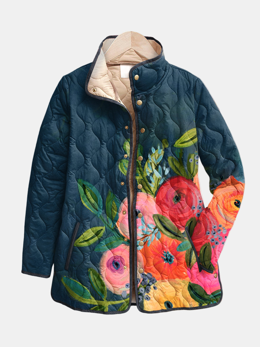 Amaya | Chaqueta acolchada con estampado floral vintage — Edición final
