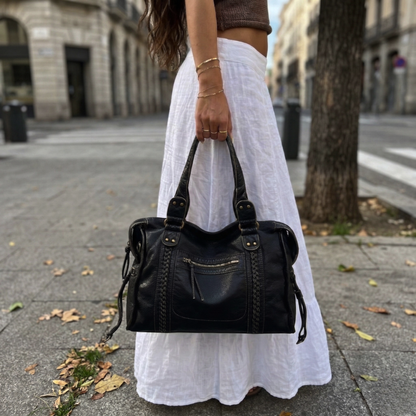 Bolso Satchel "Provence" Efecto Piel Envejecida