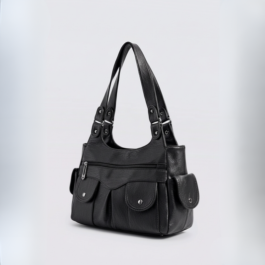 Bolso Shopper Multibolsillos "Harlow" Estilo Vintage
