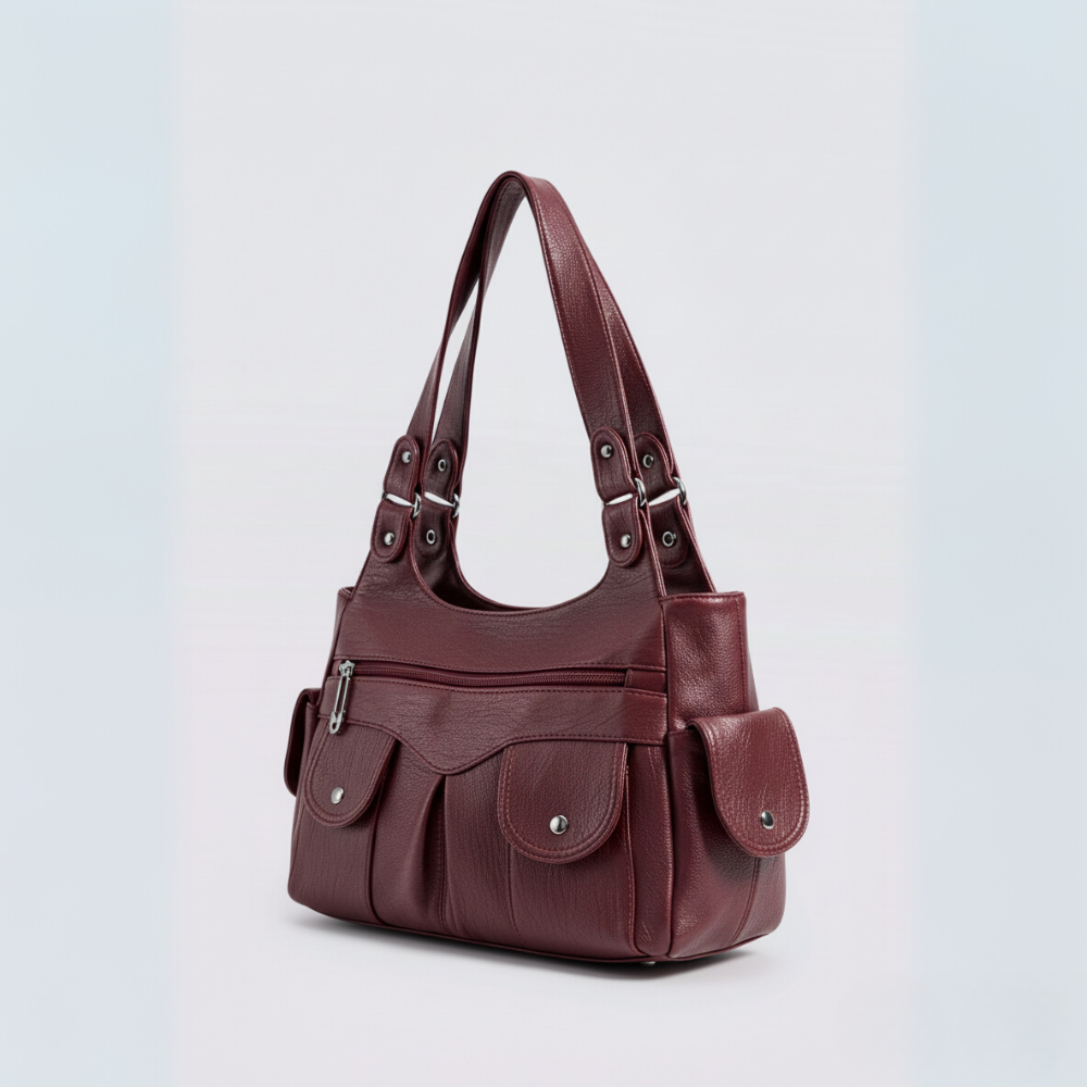 Bolso Shopper Multibolsillos "Harlow" Estilo Vintage