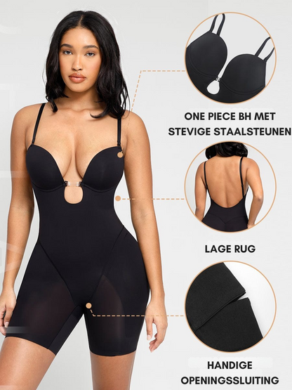 Bloom ™ |  Plunge Bodysuit met Verwijderbare Pads - Aurora Classics