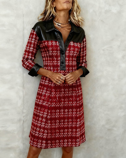 Vestido Helena - Diseño Estructurado con Patrón Geométrico