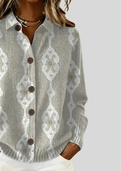 Gwendoline™ | Cárdigan con estampado artístico