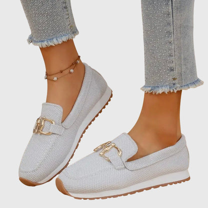 Mocasines Susana - Diseño Híbrido con Detalle Dorado