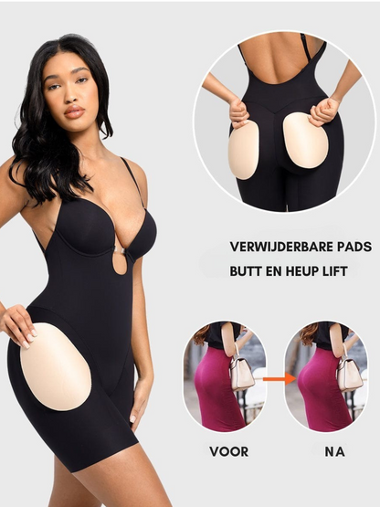 Bloom ™ |  Plunge Bodysuit met Verwijderbare Pads - Aurora Classics