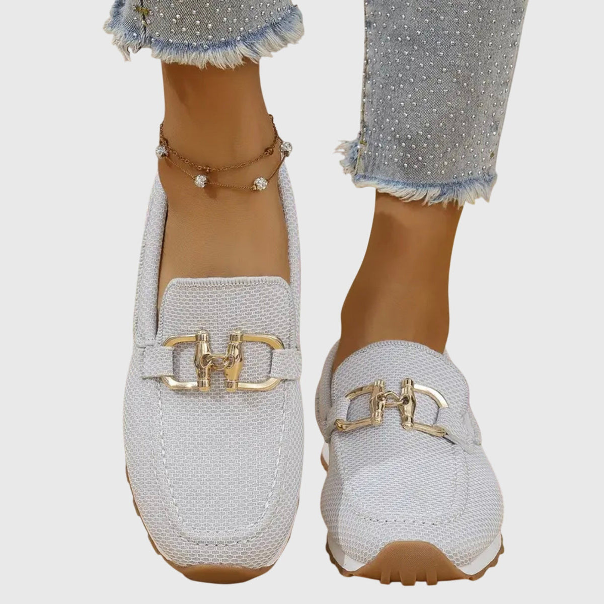 Mocasines Susana - Diseño Híbrido con Detalle Dorado