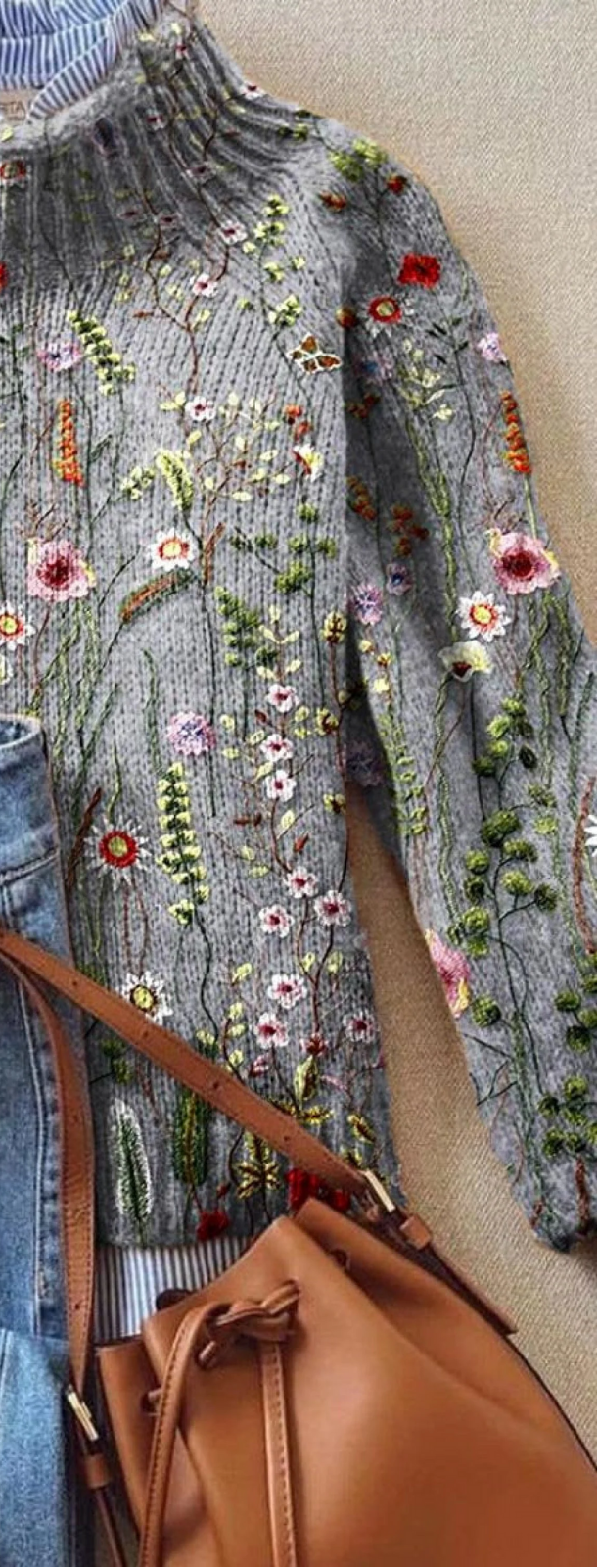 Maurine™ | Suéter tejido floral vintage