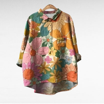 Camille | Blusa de verano de lino transpirable