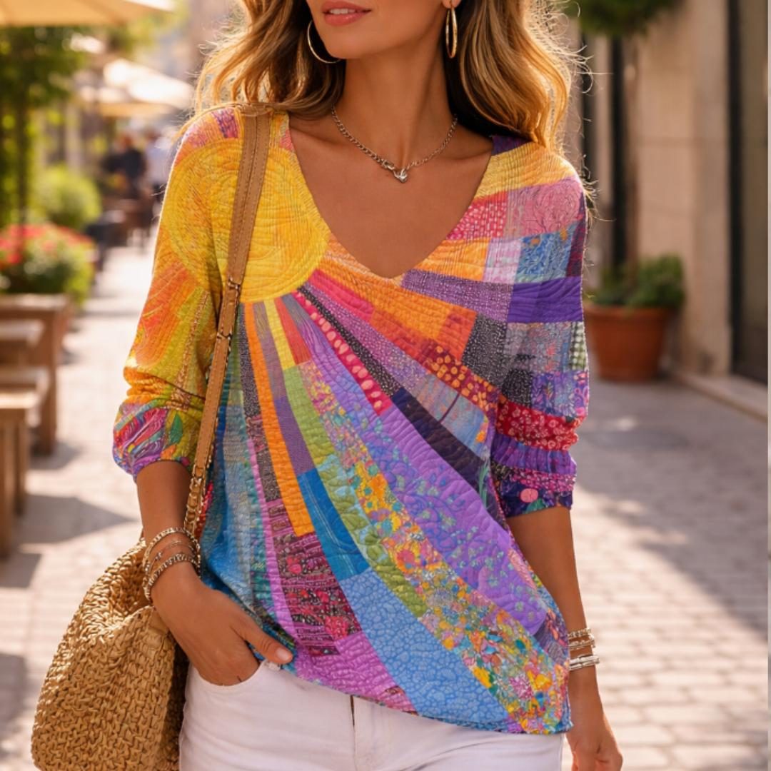 Blusa estilo patchwork Vintage Vivienne™