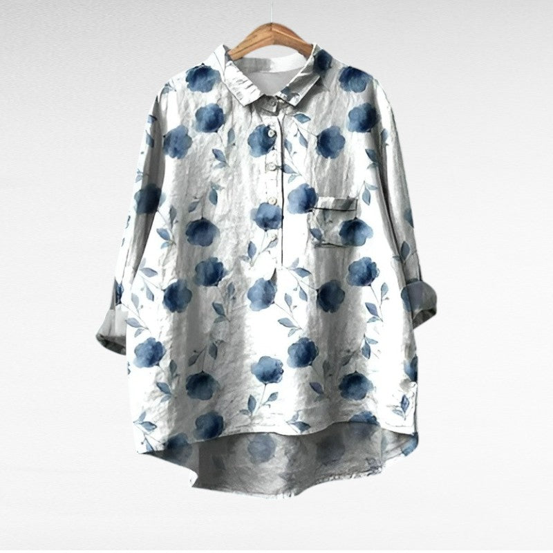 Camille | Blusa de verano de lino transpirable