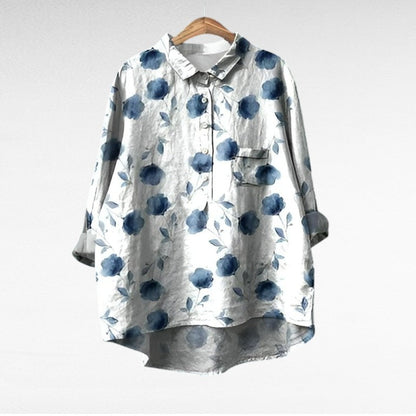 Camille | Blusa de verano de lino transpirable