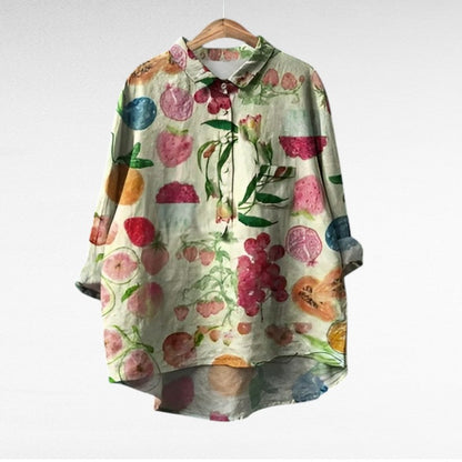 Camille | Blusa de verano de lino transpirable