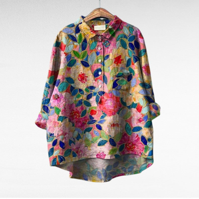 Claire | Blusa de manga corta, suave y transpirable
