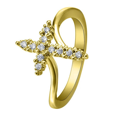 El Anillo de la Gloria — Cruz de plata con detalles de cristal