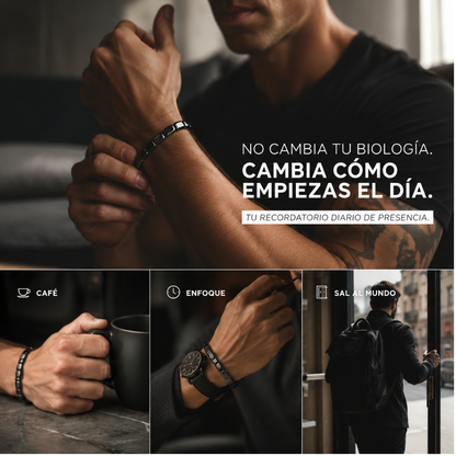 Aurelia™ | Pulsera energética de hematita imperial