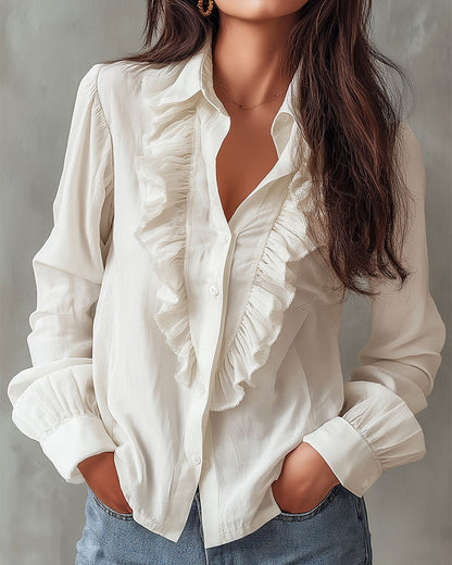Anna | Blusa con volantes de doble estilo