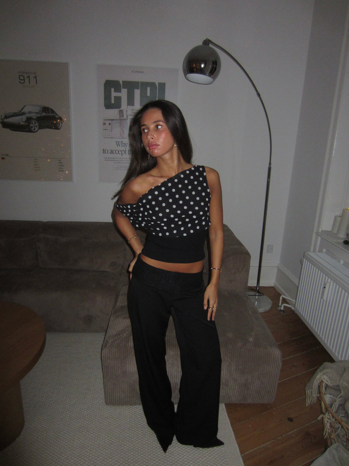 Bloom ™ |  Lina - Polka Dotted Top | Speels & Elegant in Zwart-Wit - Aurora Classics