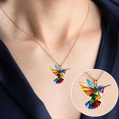 Hermoso collar de colibrí con aretes de regalo – Oferta por tiempo limitado
