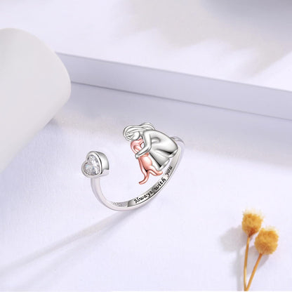 El anillo Always Ring — perro de plata de ley 925 con circonitasәса