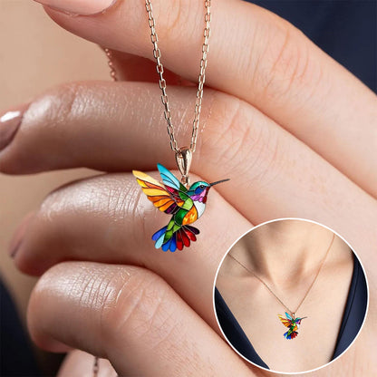 Hermoso collar de colibrí con aretes de regalo – Oferta por tiempo limitado