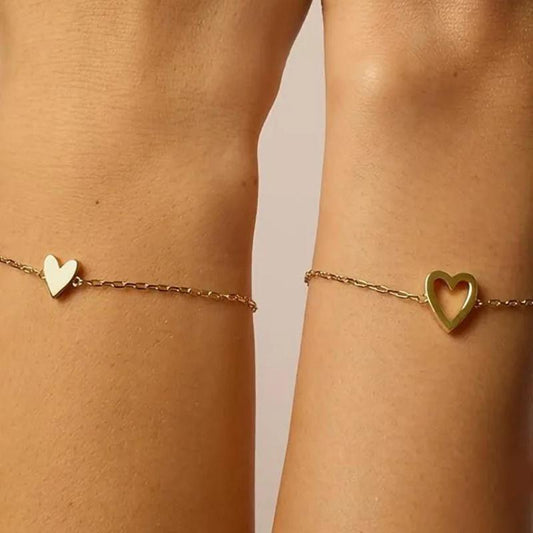 Pulsera de corazones a juego