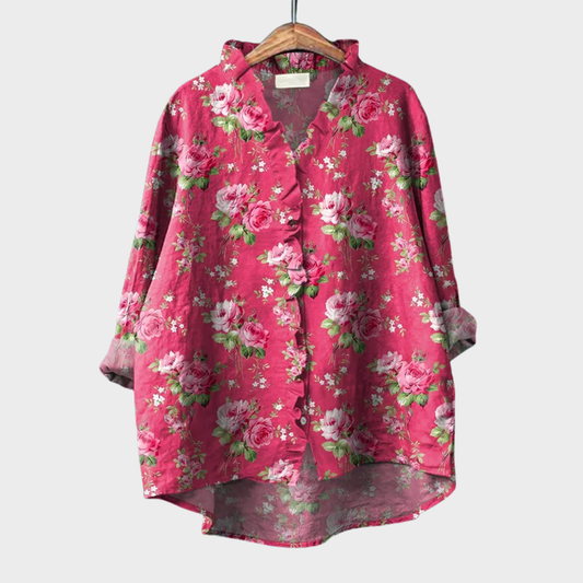 Tara | Blusa elegante de verano de lino para mujer