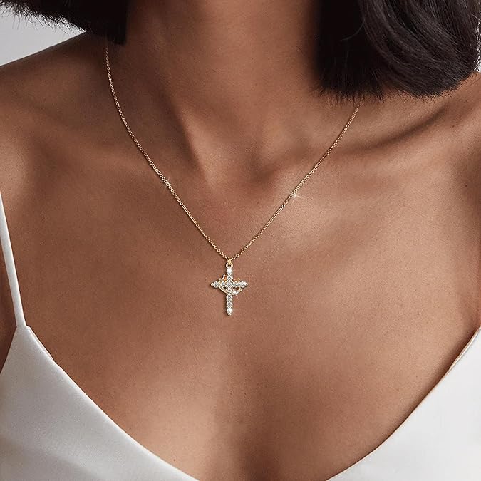 Bloom ™ |  Kruis &amp; Kroon Ketting - Aurora Classics