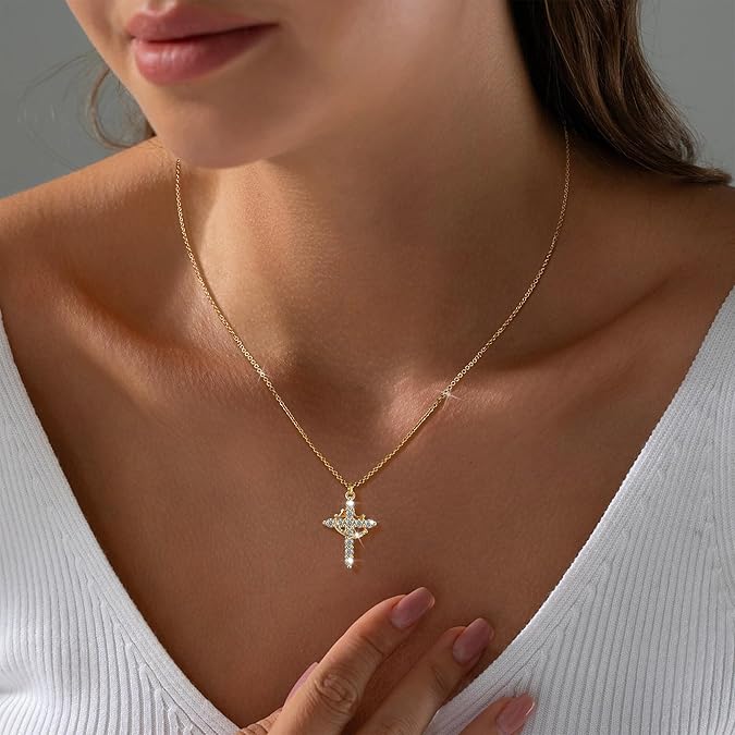 Bloom ™ |  Kruis &amp; Kroon Ketting - Aurora Classics