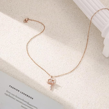 Bloom ™ |  Kruis &amp; Kroon Ketting - Aurora Classics
