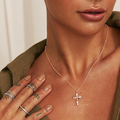 Bloom ™ |  Kruis &amp; Kroon Ketting - Aurora Classics