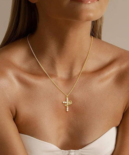 Bloom ™ |  Kruis &amp; Kroon Ketting - Aurora Classics