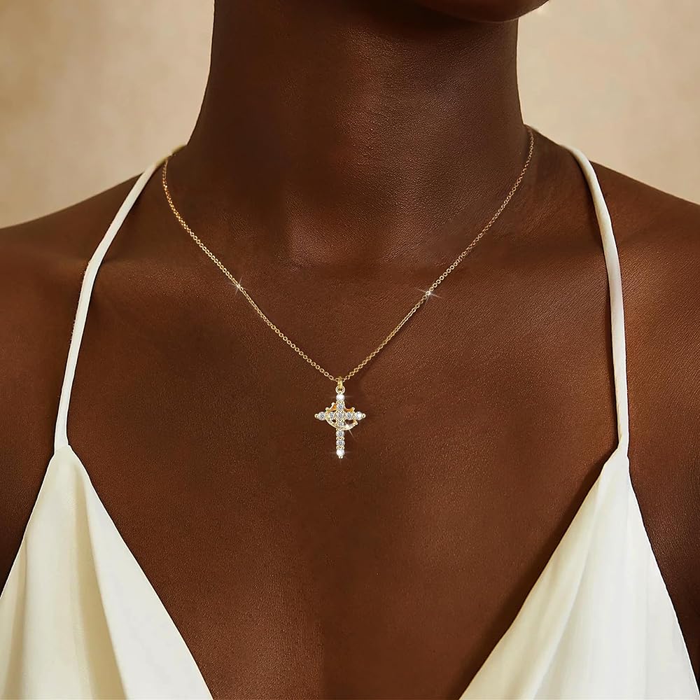 Bloom ™ |  Kruis &amp; Kroon Ketting - Aurora Classics