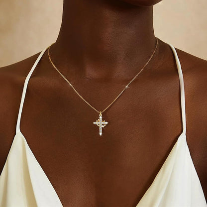 Bloom ™ |  Kruis &amp; Kroon Ketting - Aurora Classics