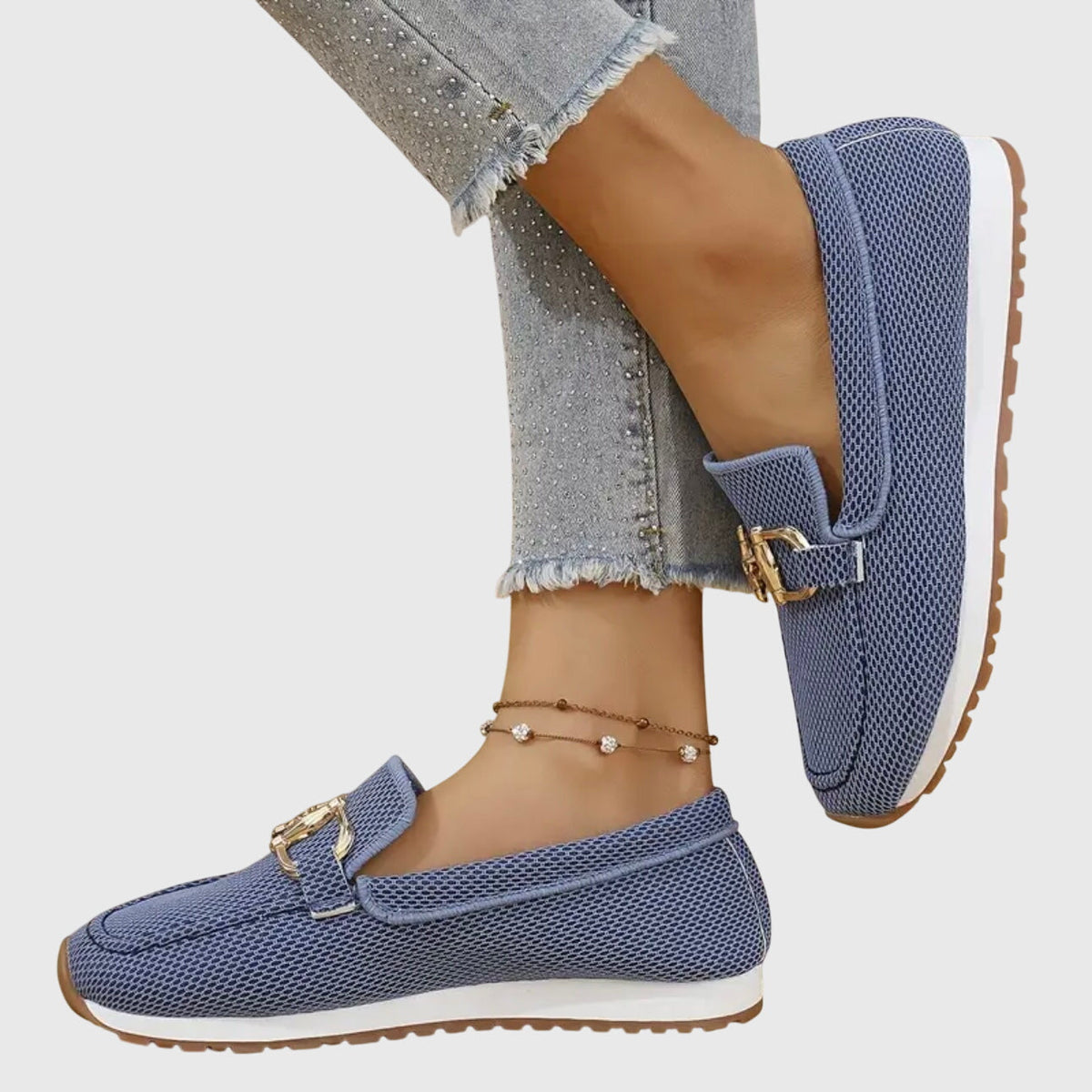 Mocasines Susana - Diseño Híbrido con Detalle Dorado