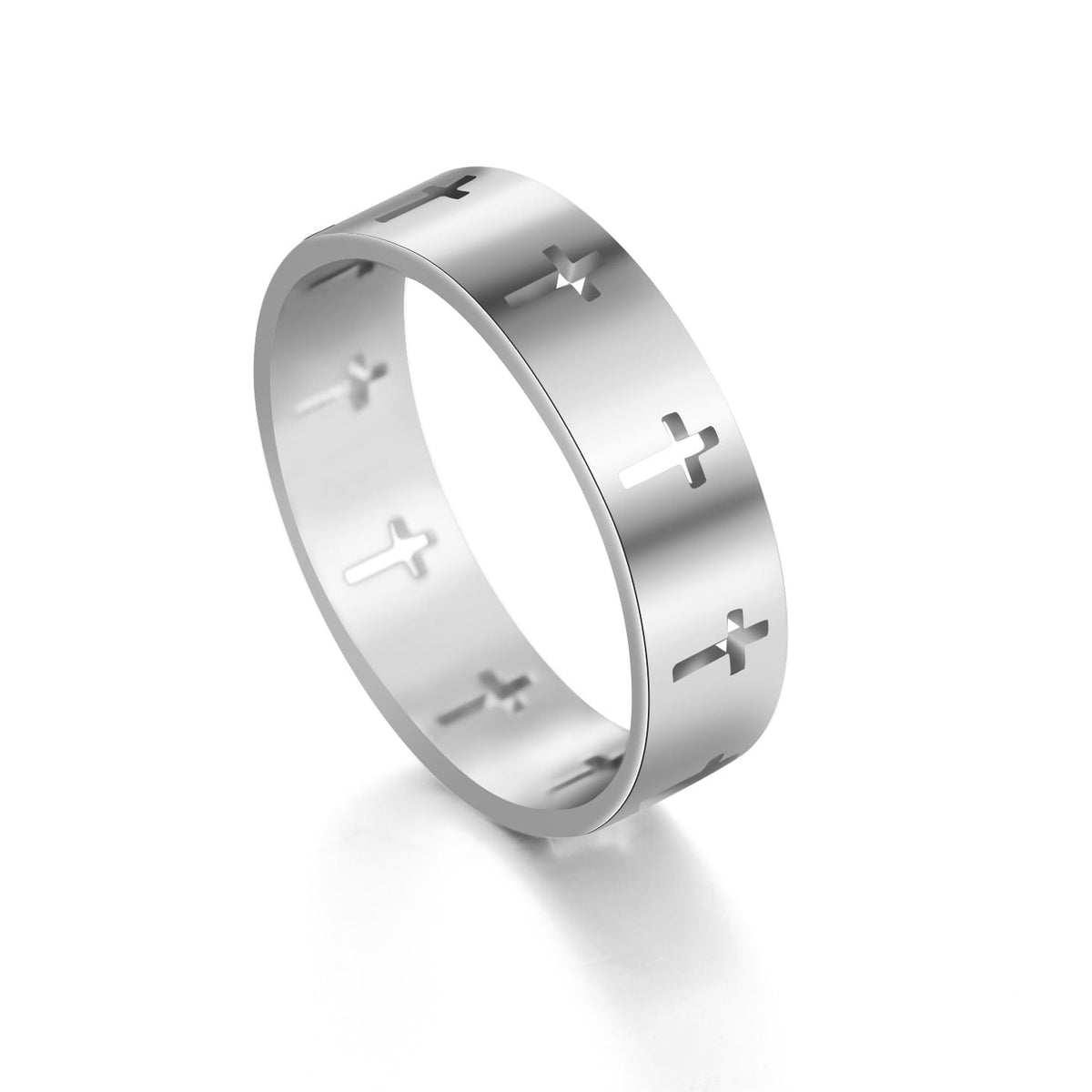 El anillo de devoción — diseño con recorte de cruz