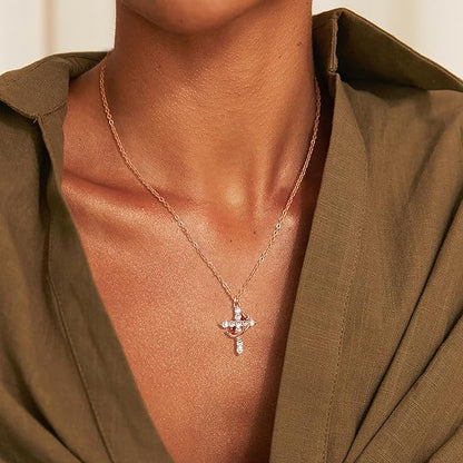 Bloom ™ |  Kruis &amp; Kroon Ketting - Aurora Classics