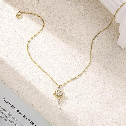Bloom ™ |  Kruis &amp; Kroon Ketting - Aurora Classics