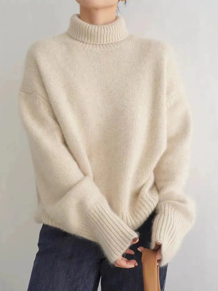 Isabella – Trui met een hoge kraag van cashmere - Aurora Classics