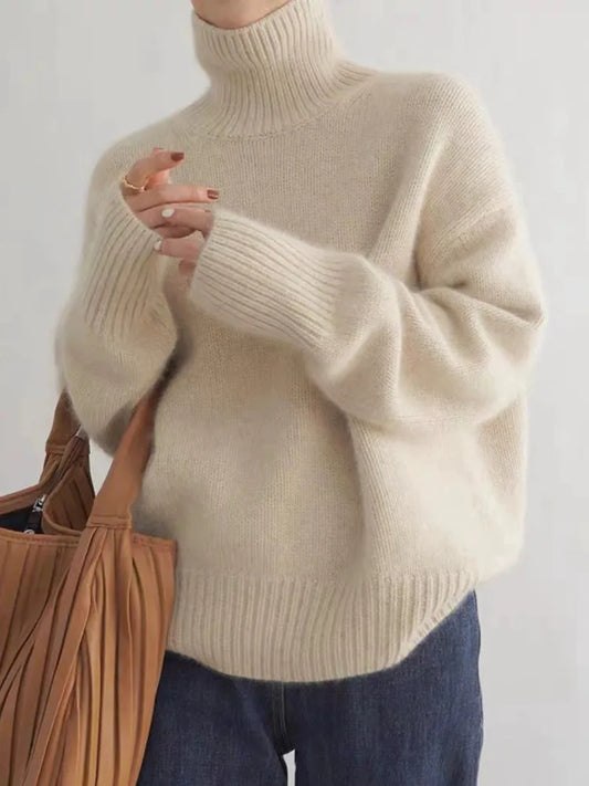 Isabella – Trui met een hoge kraag van cashmere - Aurora Classics