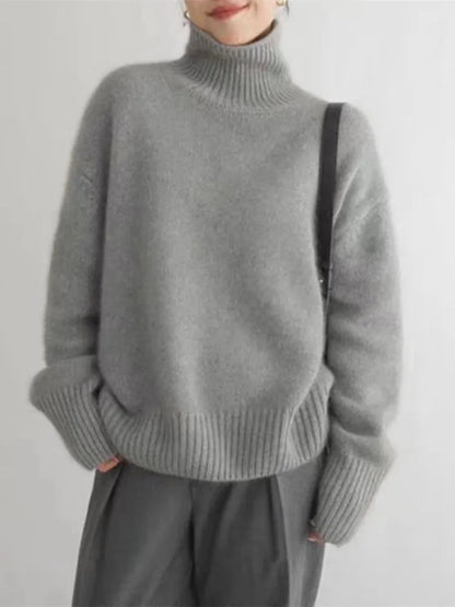 Isabella – Trui met een hoge kraag van cashmere - Aurora Classics