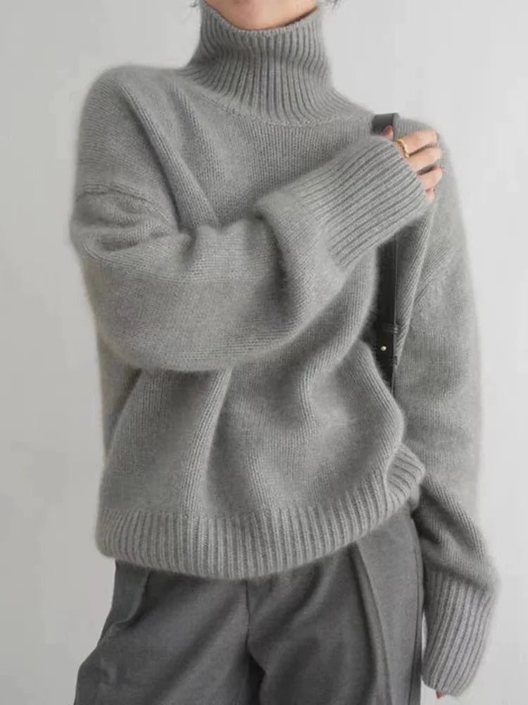 Isabella – Trui met een hoge kraag van cashmere - Aurora Classics