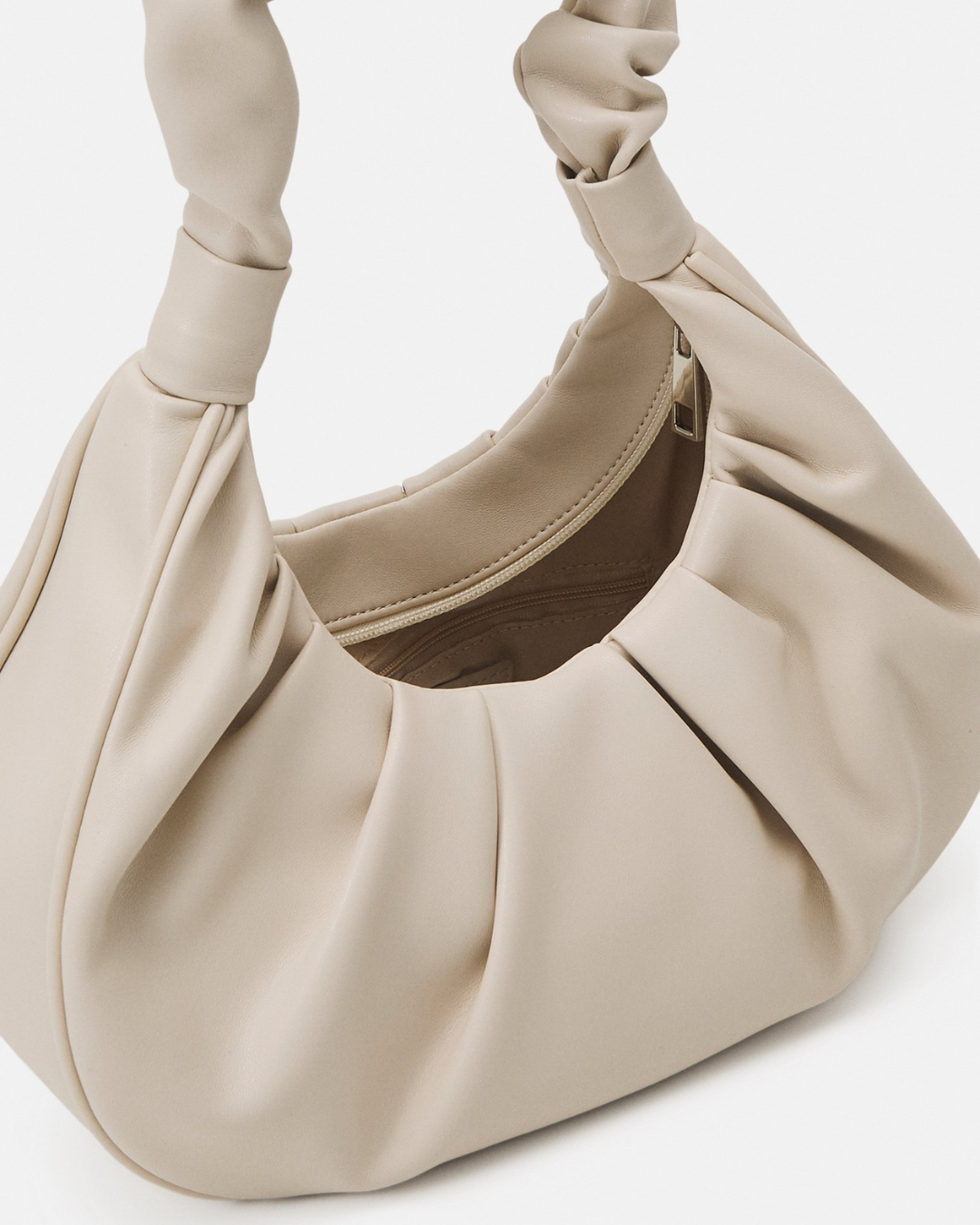 Bolsa Lina Marfil | Bolsa de hombro fruncida