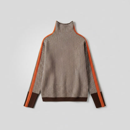 Elara | Suéter de cuello alto con rayas en contraste